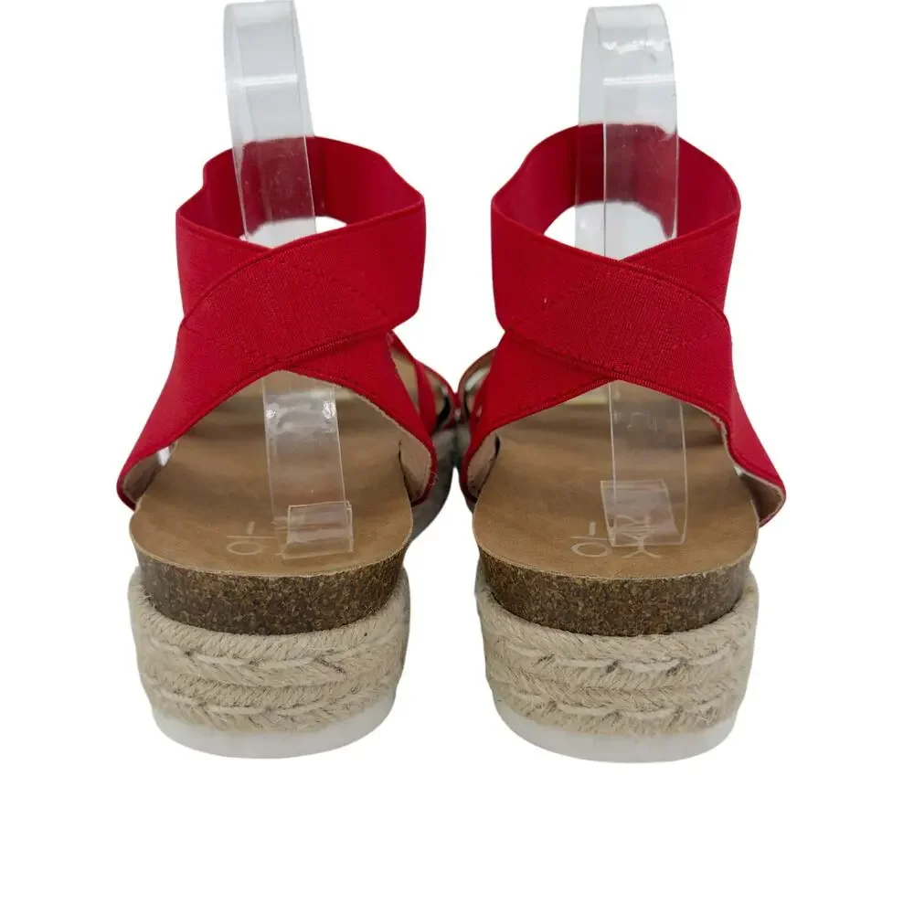 Yoki Chiara-10 Strappy Espadrille Flatform Sandals Womens size 10
